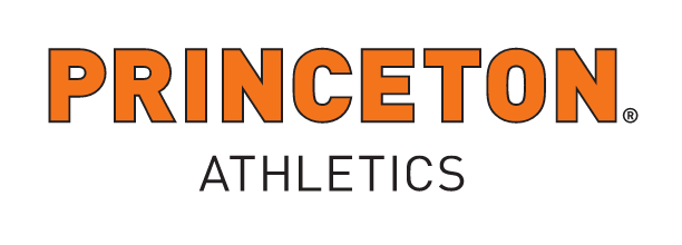 PRINCETON ATHLETICS wordmark, outlined orange text, black outline variant, cell 1