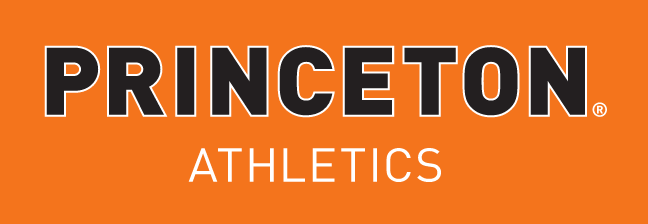 PRINCETON ATHLETICS wordmark, pattern-filled, black and orange stripes variant, cell 4