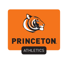 Princeton Athletics tiger head logo, in orange box variant