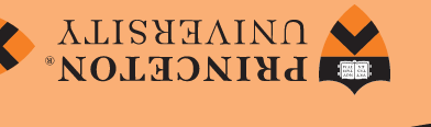 Princeton University logo, horizontal, full color, upside down variant