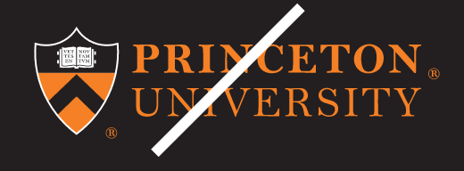 Princeton University logo, orange on black background variant