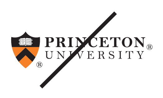 Princeton University, primary logo with changed relative sizes or spacing variant