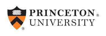 Princeton University, shield and wordmark lockup, black and orange variant