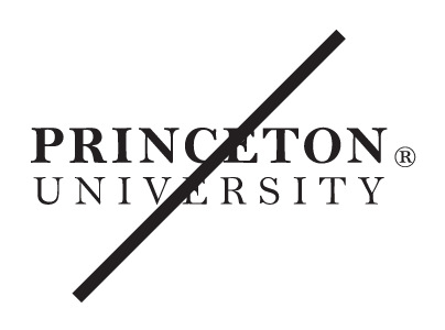 Princeton University, wordmark with part of name changed size variant