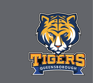 mascot head with wordmark, full color on dark variant, cell 2