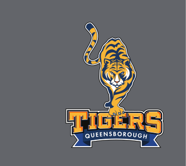 mascot body with wordmark, full color on dark variant, cell 4