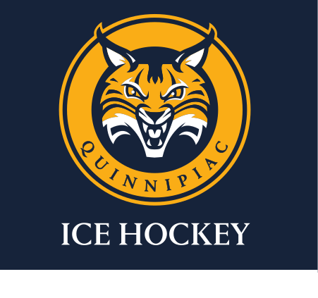 Bobcat head Ice Hockey logo, full color on navy variant, cell 102