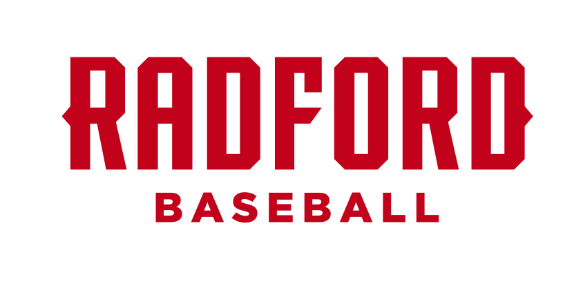 Radford wordmark with Baseball, red on white variant, cell 45