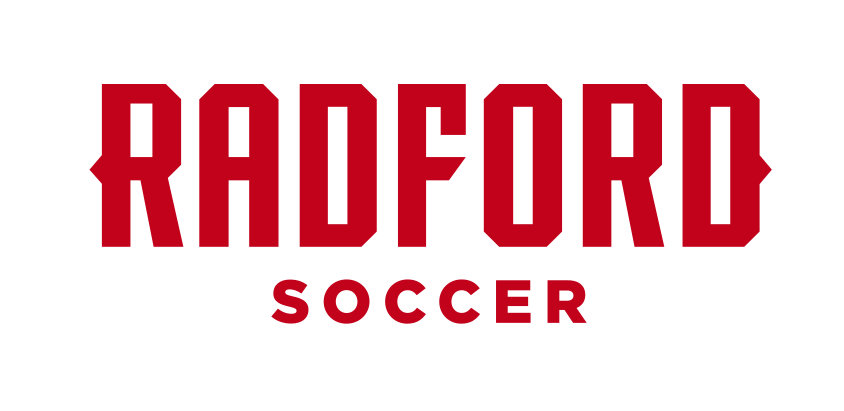 Radford wordmark with Soccer, red on white variant, cell 50