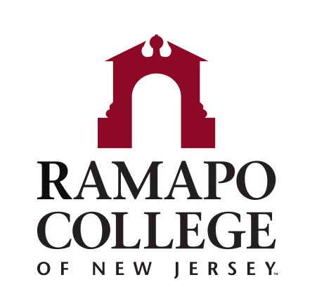 Ramapo College of New Jersey logo, stacked color variant, cell 3
