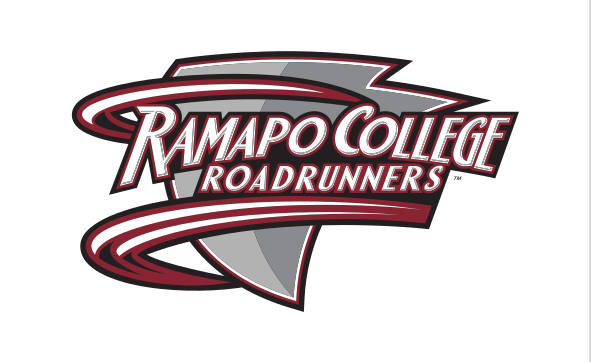 Ramapo College Roadrunners wordmark with swoosh, color variant, cell 11
