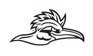 Roadrunner mascot head, black/white variant, cell 18