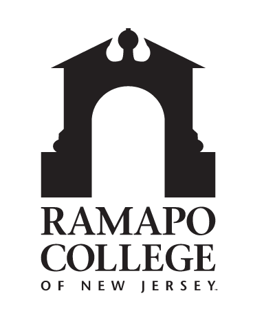 Ramapo College Institutional Mark, black vertical variant, cell 6