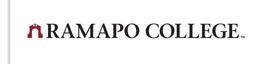 Ramapo College Institutional Mark, black horizontal variant, cell 8