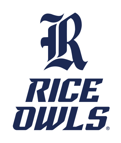 Rice Owls lock-up, blue, stacked variant, cell 81