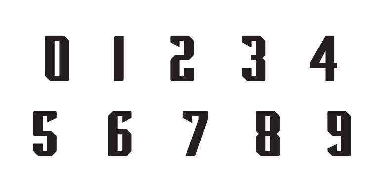 Number system, black variant, cell 100