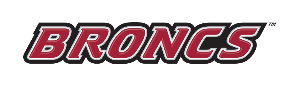 Broncs wordmark, full color variant, cell 18