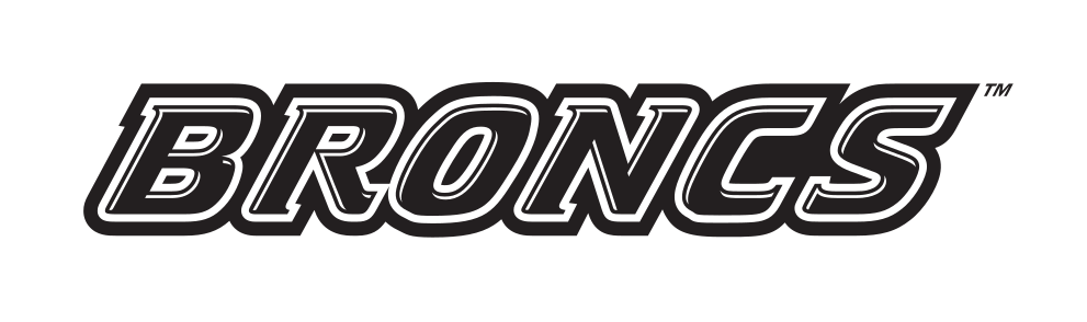 Broncs wordmark, black and white variant, cell 19