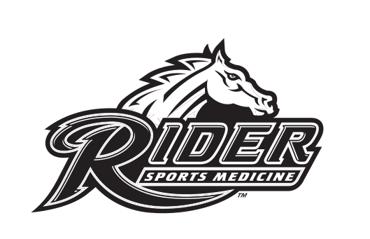 Rider Athletics sport logo, Sports Medicine grayscale variant, cell 107