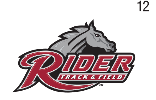 Rider Athletics sport logo, Track & Field black variant, cell 124