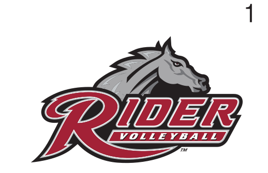 Rider Athletics sport logo, Volleyball full color variant, cell 126