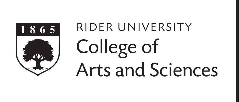 Rider University College of Arts and Sciences Lockup, black variant, cell 196