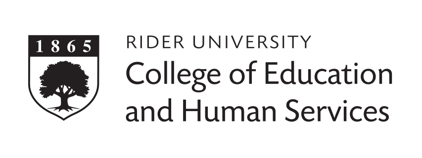 Rider University College of Education and Human Services logo, black variant, cell 221