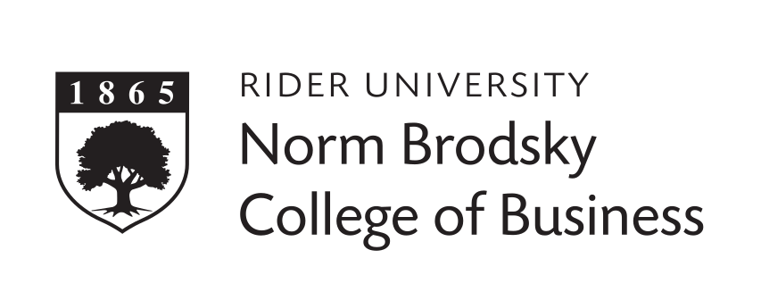 Rider University Norm Brodsky College of Business logo, black variant, cell 226