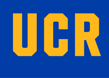 UCR lettermark, gold on blue variant, cell 58