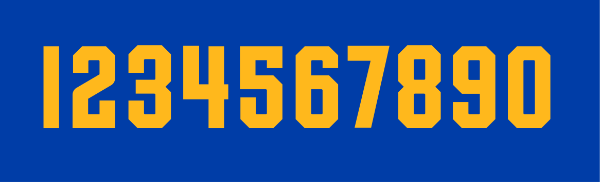 numbers 0-9, gold on blue variant, cell 68