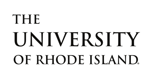 University of Rhode Island wordmark, stacked black variant, cell 16