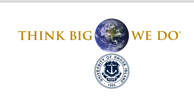 Think Big We Do slogan lockup, gold and navy variant, cell 17
