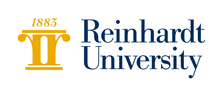 Institutional horizontal logo with two-line wordmark, blue variant, cell 15