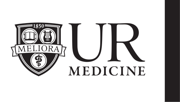 UR Medicine logo, horizontal, 1-color black, simplified variant, cell 137