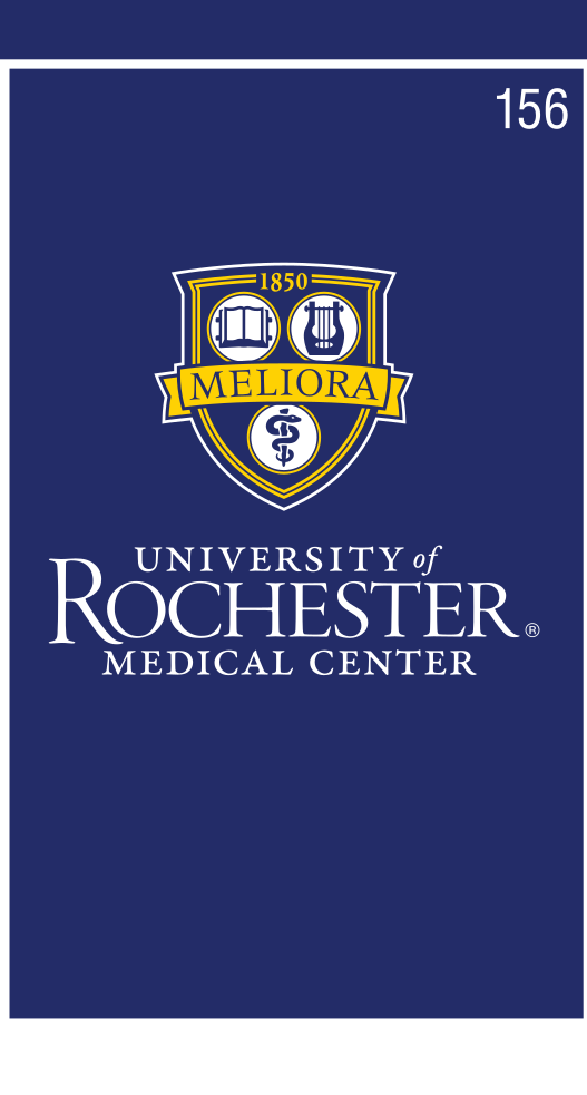 Medical Center logo, vertical, 4-color, reverse variant, cell 156