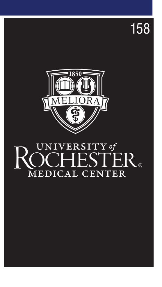 Medical Center logo, vertical, 1-color white, reverse variant, cell 158