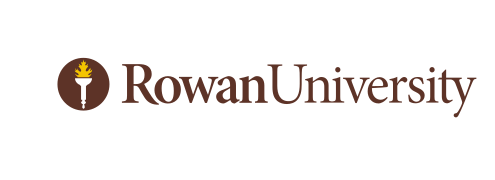Rowan University logo, horizontal, brown/gold variant, cell 1