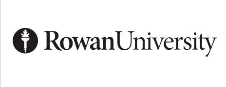 Rowan University logo, horizontal, black variant, cell 4