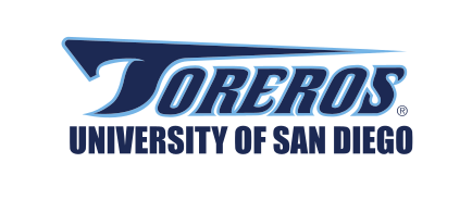 Toreros wordmark with USD, blue variant, cell 11