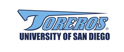Toreros wordmark with USD, blue/light blue variant, cell 13