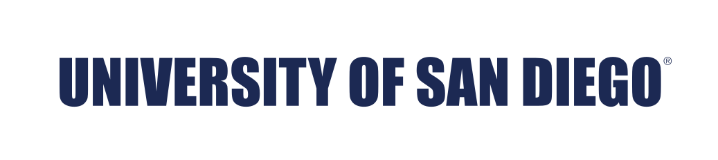 University of San Diego wordmark, blue variant, cell 23
