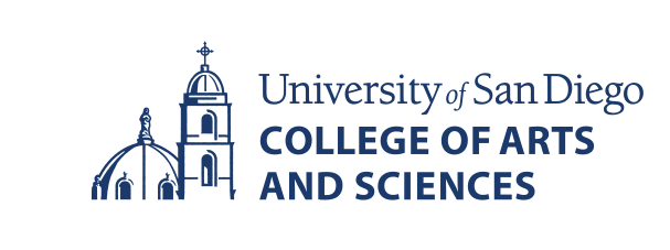 USD College of Arts and Sciences logo, light blue variant, cell 39