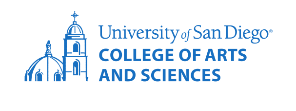 USD College of Arts and Sciences logo, blue variant, cell 40