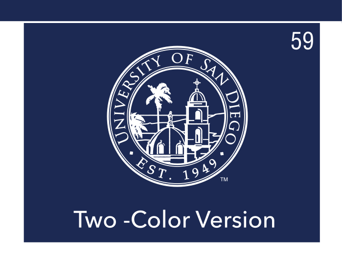 Medallion, two-color on navy variant, cell 59
