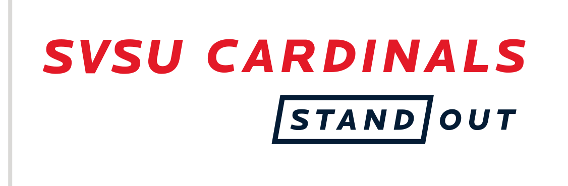 SVSU Cardinals Stand Out, horizontal red/black variant, cell 25