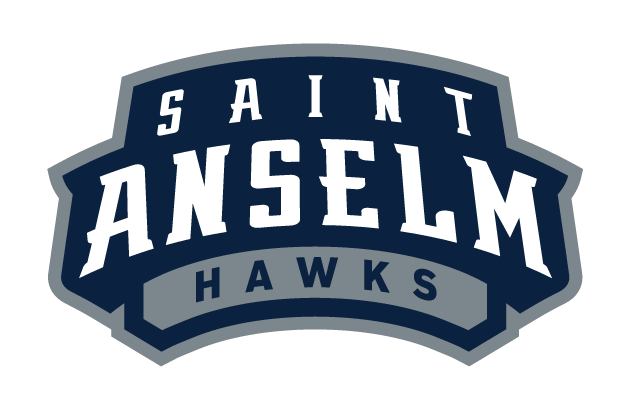 Saint Anselm Hawks wordmark, full color variant
