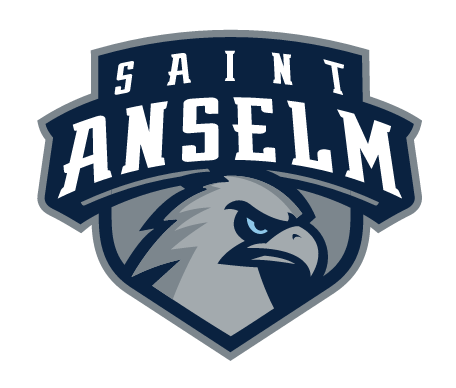 Saint Anselm Hawk head logo, full color variant