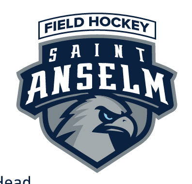 Saint Anselm Field Hockey Hawk head logo, full color variant