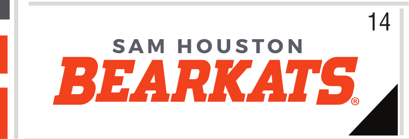 Sam Houston Bearkats Wordmark, orange/black variant, cell 14
