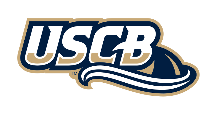 USCB wordmark with wave and fin, full color variant, cell 11